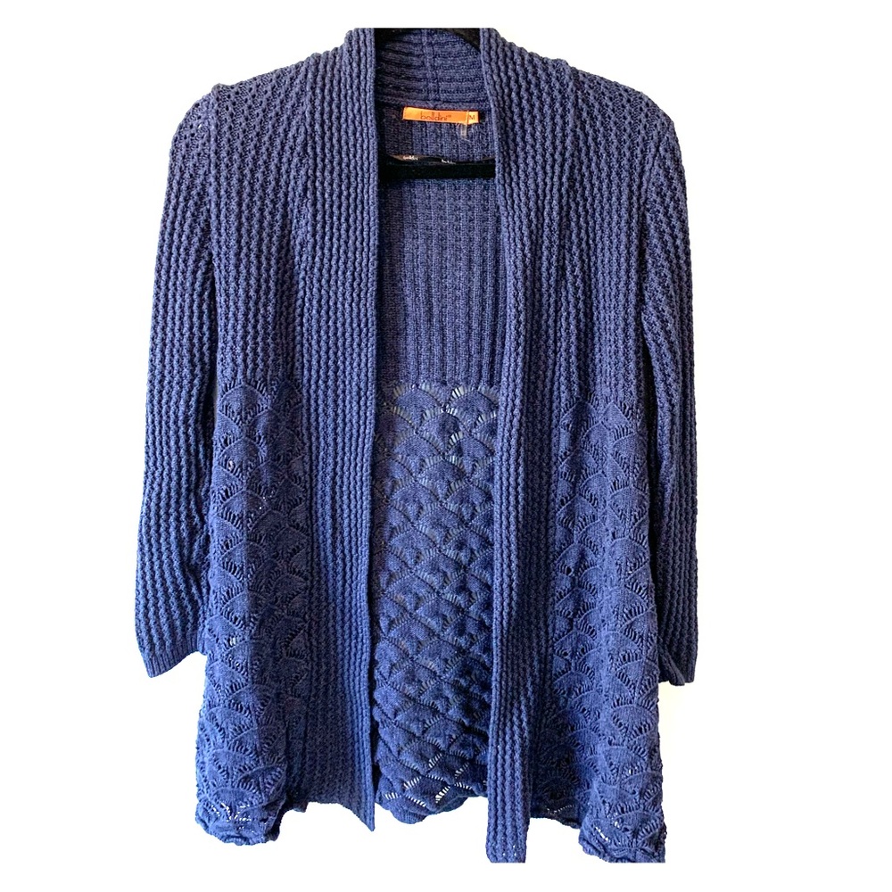 Blue Belldini Crochet Cardigan